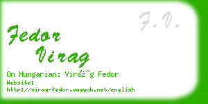 fedor virag business card